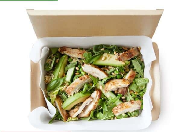 Hộp giấy đựng salad chất liệu từ thiên nhiên, an toàn người sử dụng